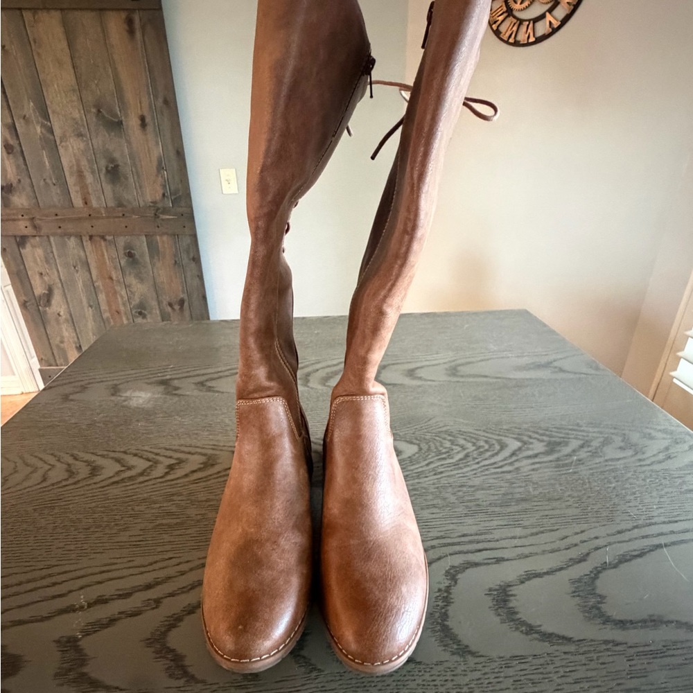 Eurosoft Tall Brown Leather Women's Riding Boots Size 8